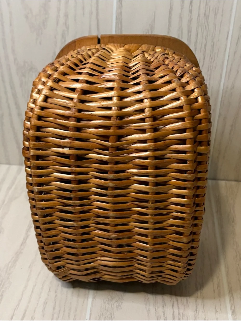Picnic Basket Vintage Rattan Boho Cottagecore